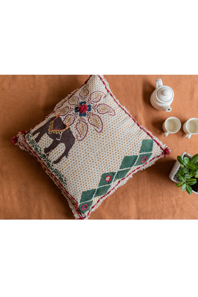 INDI FOLK BLOCK PRINT CUSHION