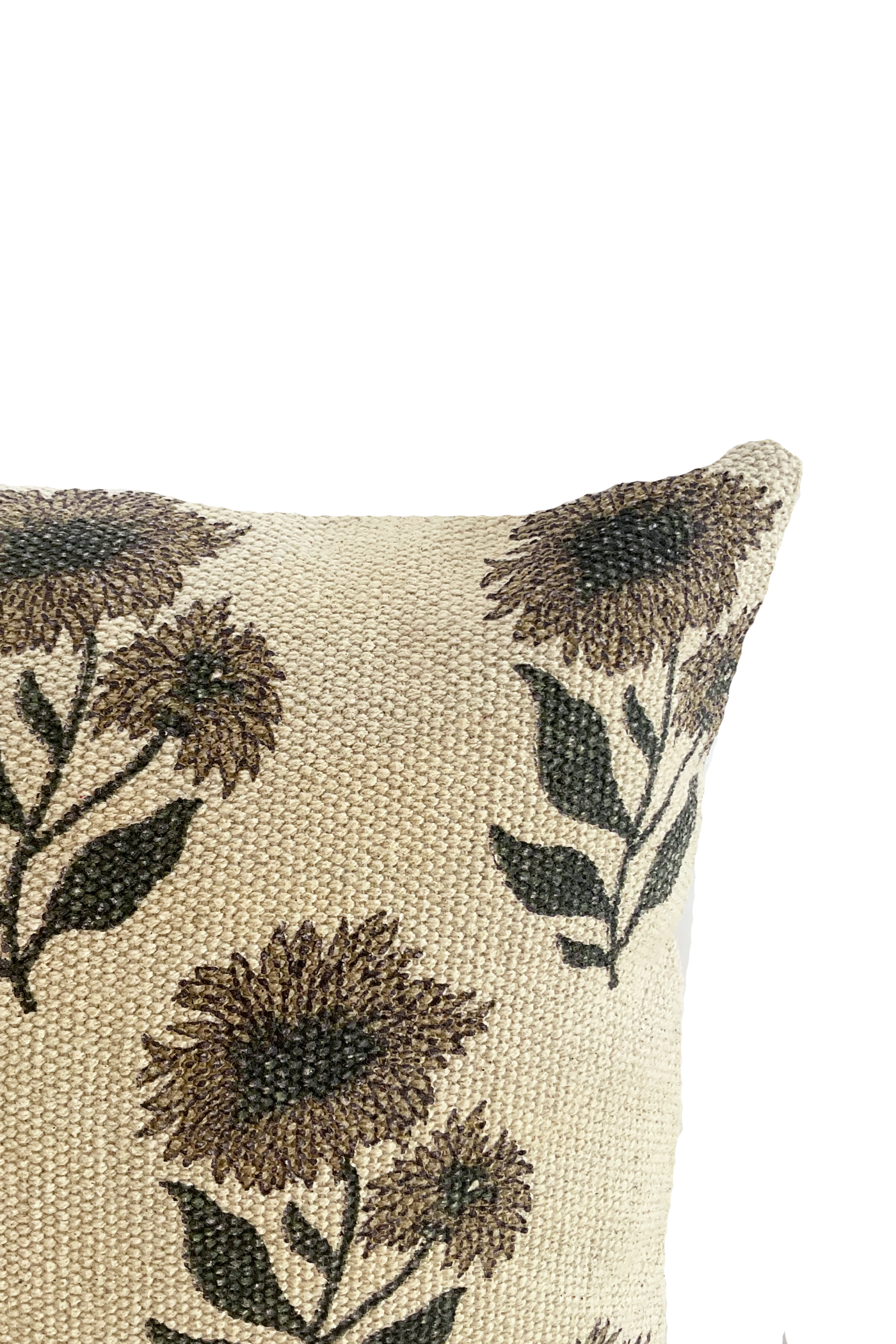 Spring awakening block print cushion